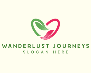 Planting - Heart Leaf Nature logo design