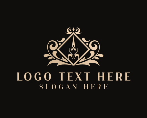 Hair Stylist - Salon Hairdresser Wreath logo design