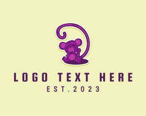 Kindergarten - Cute Monkey Tail logo design