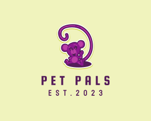 Cute Monkey Tail logo design