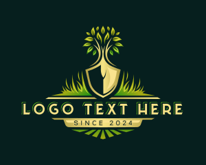 Trowel - Gardening Shovel Tree logo design