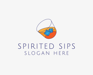 Alcohol - Whiskey Bourbon Alcohol Drink logo design