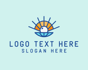 Clam Shell - Sun Shell Pearl logo design
