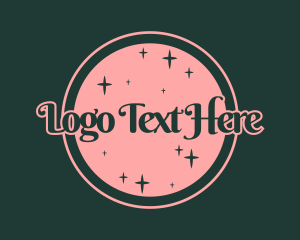 Glamorous - Pink Glamorous Circle Wordmark logo design