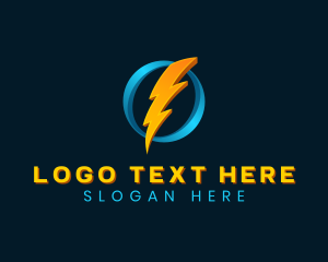Superhero - Lightning Thunder Energy logo design