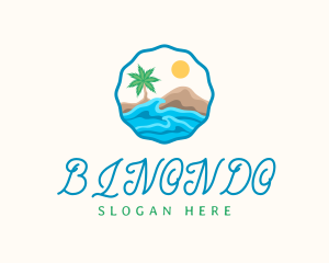 Scenery - Ocean Beach Tree logo design