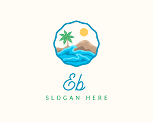 Tourism - Ocean Beach Tree logo design