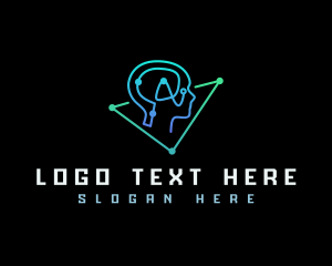 Computer - Human Artificial Intelligence logo design
