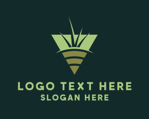 Herb - Grass Soil Gardening logo design