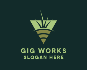 Grass Soil Gardening logo design