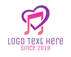 Love - Music Love Song logo design