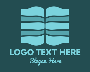 Book - Abstract Open Book logo design