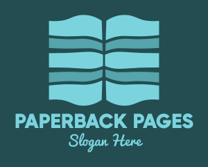 Book - Abstract Open Book logo design