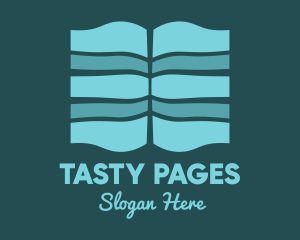 Abstract Open Book logo design