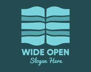 Abstract Open Book logo design