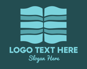 Reading - Abstract Open Book logo design