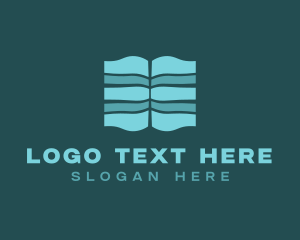 Pages - Abstract Open Book logo design