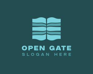 Abstract Open Book logo design