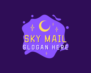 Night Sky Moon Stars logo design