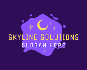 Sky - Night Sky Moon Stars logo design