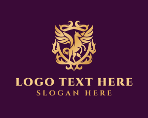 Luxury - Luxury Pegasus Crest logo design