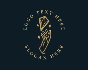 Elegant - Gem Hand Jewelry logo design