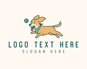 Running Pet Dog logo design