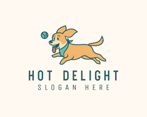 Running Pet Dog logo design