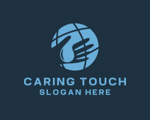 Caregiver - Globe Hands Organization logo design