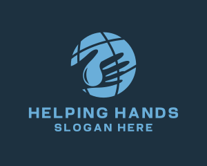 Hands - Globe Hands Organization logo design