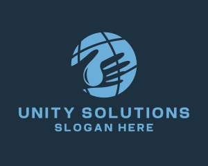 Organization - Globe Hands Organization logo design