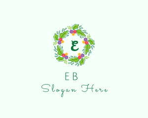 Wedding Flower Wreath Logo