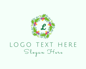 Wedding Flower Wreath Logo