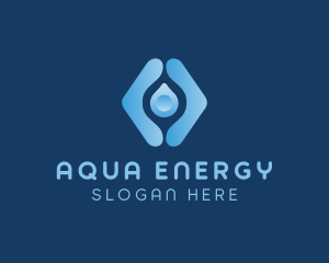 Water Droplet Aqua logo design