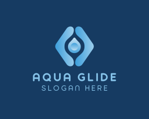 Water Droplet Aqua logo design