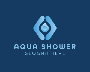 Water Droplet Aqua logo design