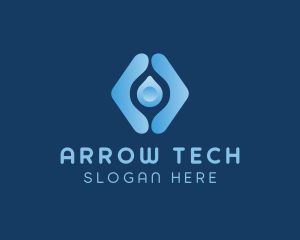 Water Droplet Aqua logo design