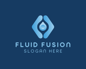 Water Droplet Aqua logo design