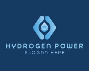 Hydrogen - Water Droplet Aqua logo design