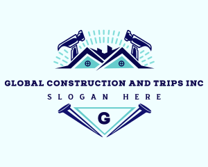 Construction Renovation Builder logo design