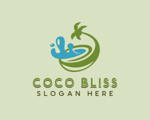 Coconut - Organic Coconut Juice logo design