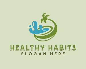 Organic Coconut Juice logo design