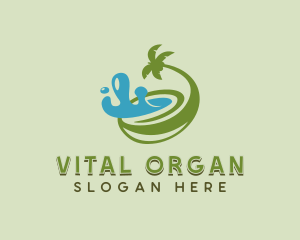 Organic Coconut Juice logo design