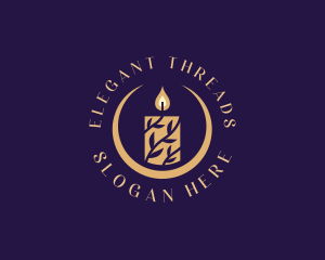 Candle Leaf Aromatherapy logo design