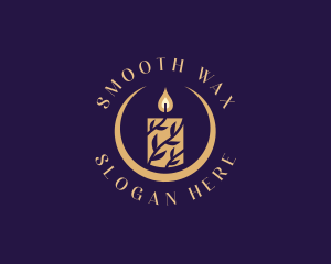 Candle Leaf Aromatherapy logo design