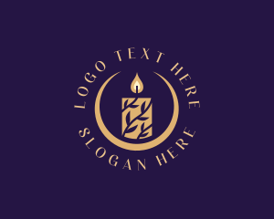 Fire - Candle Leaf Aromatherapy logo design