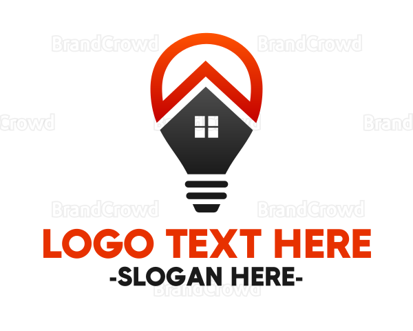 Light Bulb House Real Estate Logo