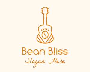 Coffee Bean Guitar  logo design