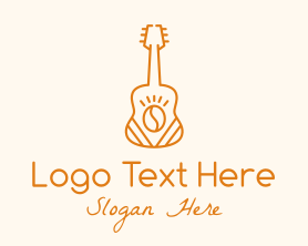 Music Bar - Coffee Bean Guitar logo design