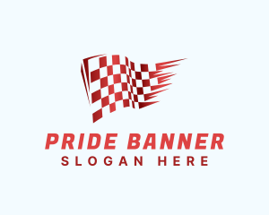 Motorsports Racing Flag logo design